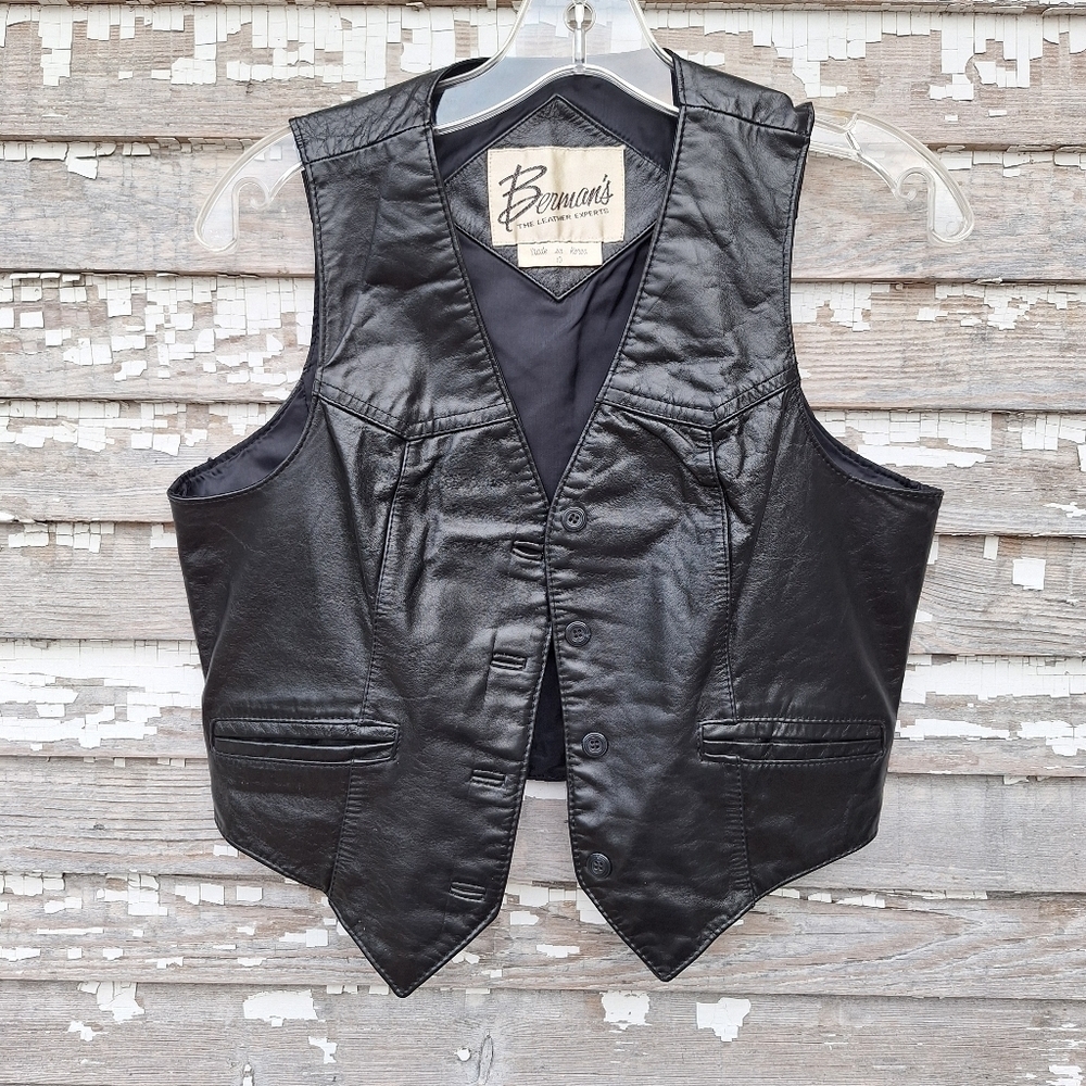 Berman’s vintage ladies leather vest size 10